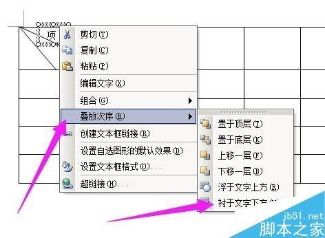 word如何在表格的表头中输入文字?
