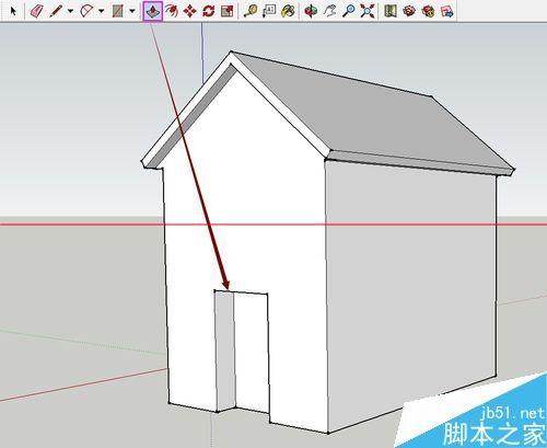 SketchUp绘图软件怎么绘制3D小房子?