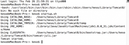 Mac系统中Apache Tomcat安装配置