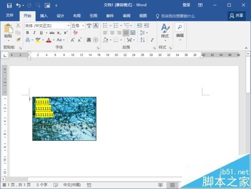 Word2016文档中的图片怎么输入文字?