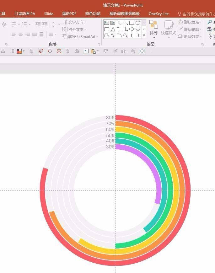 PPT中怎么制作多层圆环图表?