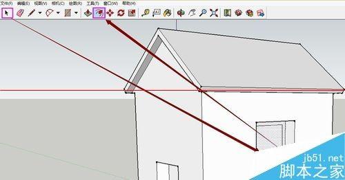 SketchUp绘图软件怎么绘制3D小房子?