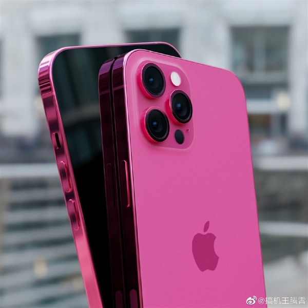 iphone 13系列粉色版渲染图曝光:女性用户必选