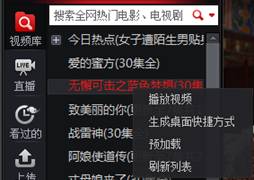 搜狐影音如何将电视剧.综艺等节目放到桌面?