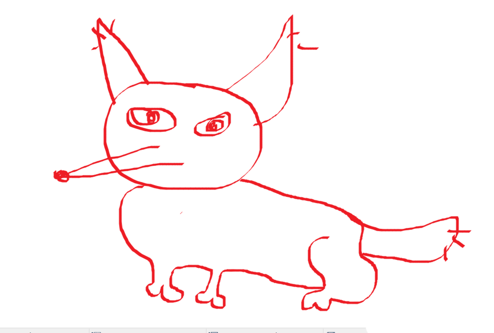 7,最后,给狐狸画上一条大尾巴,可爱的小狐狸就画完啦.