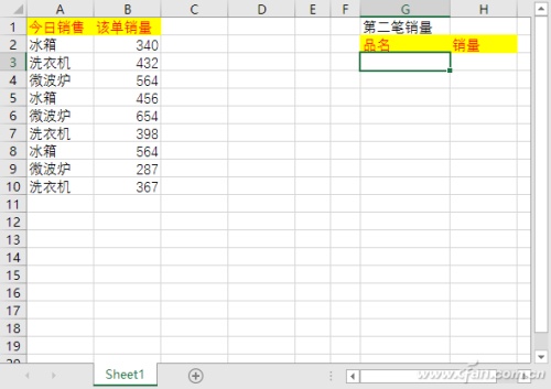 excel函数编号相同的货物