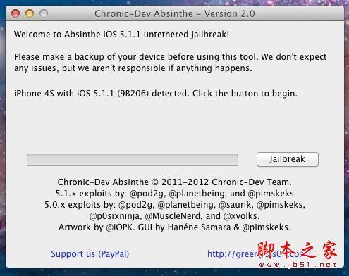 苹果iOS 5.1.1Mac版完美越狱的方法 Absinthe 2.0 (图文教程)附越狱软件
