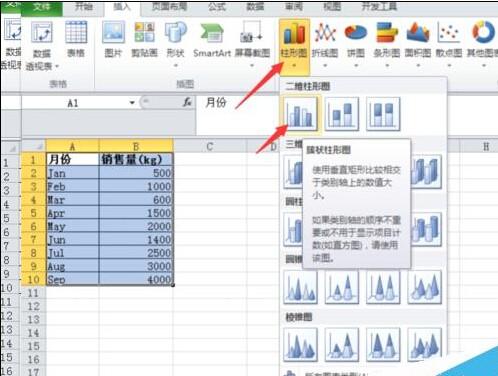 Excel中怎么将柱形图做成透明的?