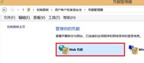 win8系统怎么查看IE浏览器保存的web凭据
