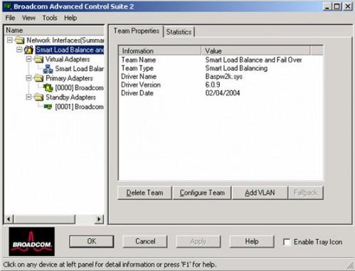 Win2000/2003 Broadcom 网卡 teaming 配置手册