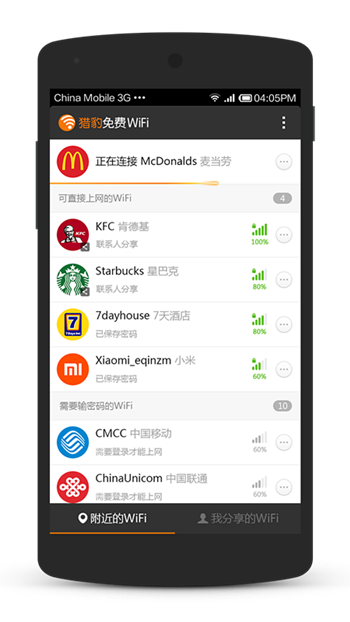 猎豹免费wifi手机版重磅出击 安装使用猎豹免费wifi APP有礼相送