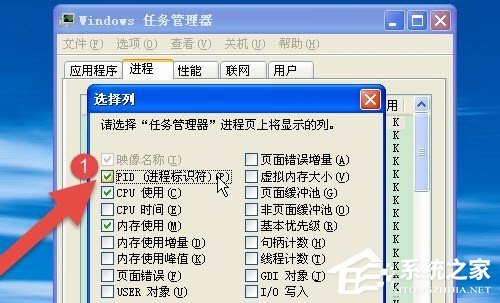 WinXP如何使电脑的任务管理器显示进程的PID号