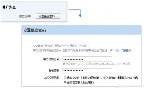 QQ邮箱独立密码给你的邮箱加把安全锁