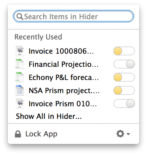 Hider 2在Mac上使文件隐藏