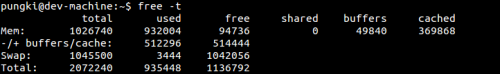 Linux的free命令来显示系统中空闲和已使用的内存