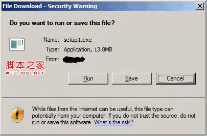 定制IE下载对话框的按钮(打开Run/保存Save)