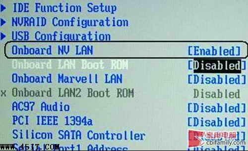 915主板找不到onboard LAN boot rom这个选项