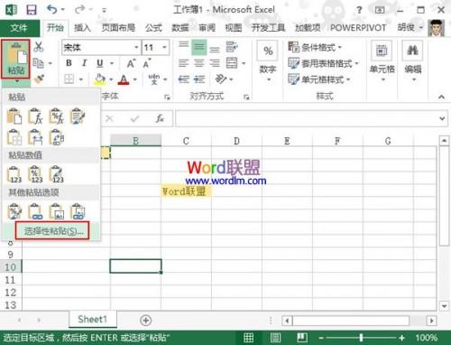 Excel 2013单元格复制时让格式不变的两种方法