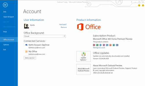Office 2013 预览版界面截图欣赏