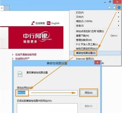 IE11浏览器中国银行网银密码无法输入解决方法示例