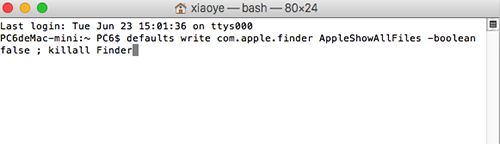 Mac显示隐藏文件命令教程
