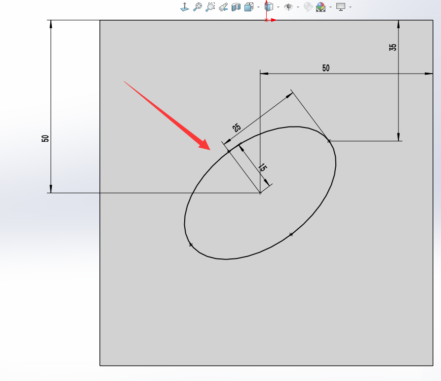 Solidworks怎么使用椭圆命令? sw画椭圆图形的教程