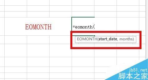 Excel如何利用Eomonth函数求出引用单元格中的日期的月份?