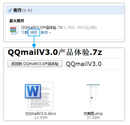 QQ邮箱无需下载附件内容提前知