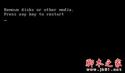 Win7系统开机黑屏提示Remove disks or other media的原因及解决方法