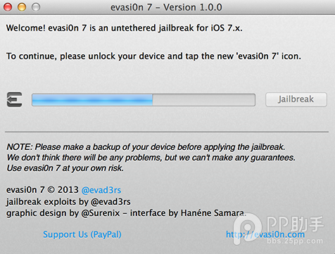 Mac版ios7.x越狱工具Evasi0n v1.0.1图文越狱