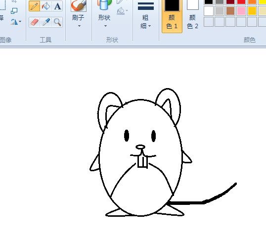 画图工具怎么画可爱的小老鼠动画角色?