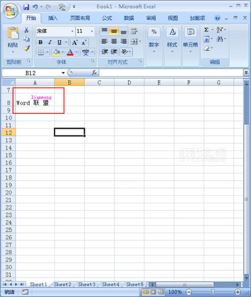Excel2007中如何给一些陌生汉字标注拼音字母?