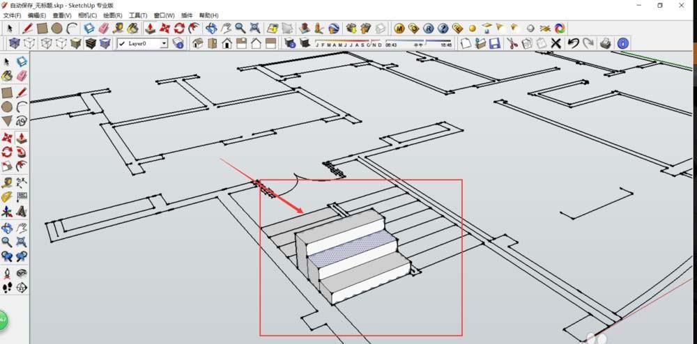 sketchup怎麼設計樓梯模型? su繪製立體樓梯的教程