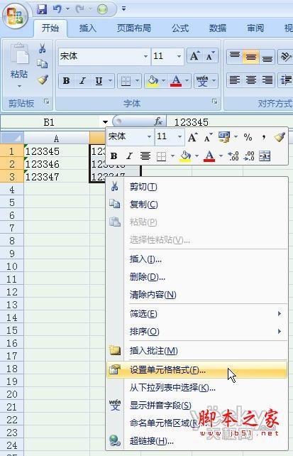 Excel2007数字格式和文本格式相互转换技巧