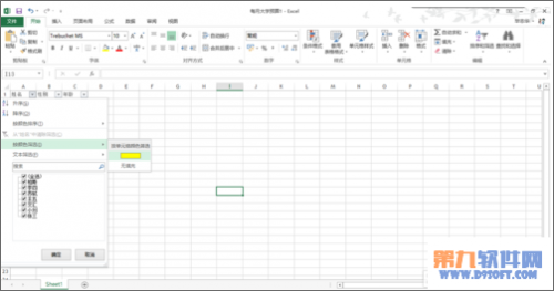 Excel表格数据用颜色进行筛选的方法