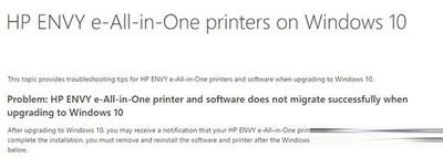 升级win10系统后惠普打印机无法使用的官方解决方法