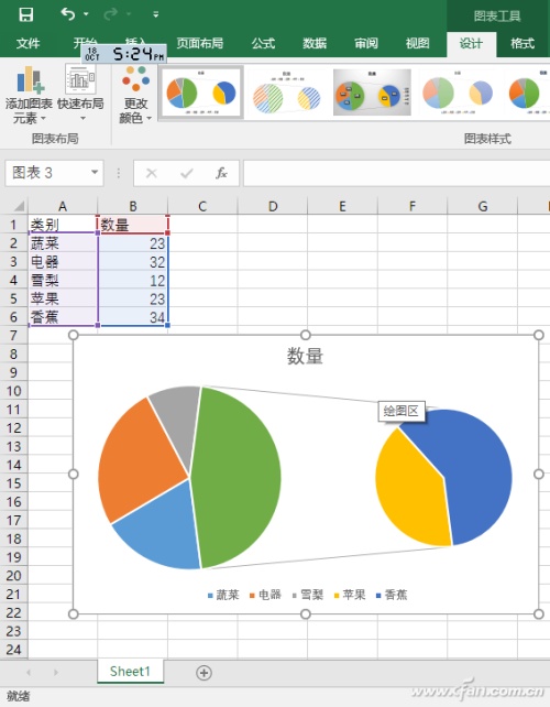 Excel数据如何变身直观双饼图