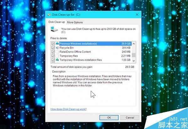 升级Win10周年更新后C盘系统文件多达26GB怎么清理?