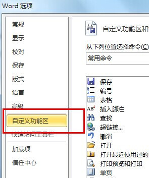 word2010选项卡图片