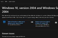 Windows 10版本2004上线  支持文档页面  驱动程序更新