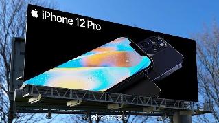 曝iPhone 12 Pro现身高速路广告牌 "刘海"依旧大