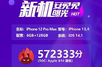 iPhone 12 Pro Max安兔兔跑分曝光：6GB内存、A14“挤牙膏”