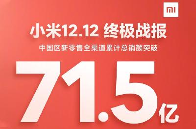 小米双 12 战报：总销额突破 71.5 亿，同比增长 40%