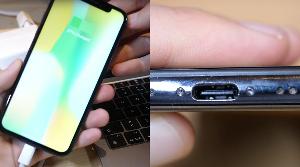 一款iPhone接口被改成USB-C接口，并可以正常使用