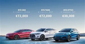 比亚迪汉、唐、元三款车型已率先进入欧洲市场，售价达到BBA价位区间