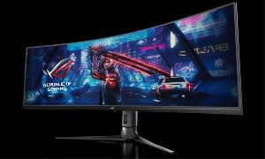 华硕 ROG STRIX XG49WCR 显示器亮相：49 英寸 32:9 超长带鱼屏，5120x1440 分辨率