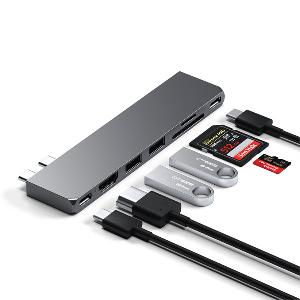 Satechi 推出 Pro Hub Slim 扩展坞，专为 M2 MacBook Air 和 MacBook Pro 设计，有七个端口