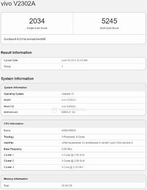 iQOO  Neo8 Pro现身 Geekbench，出厂预装 Android 13 操作系统