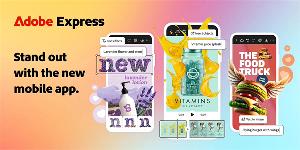 Adobe Express 手机修图应用更新AI一键生成效果