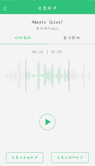 歌曲购买后可以当铃声吗?